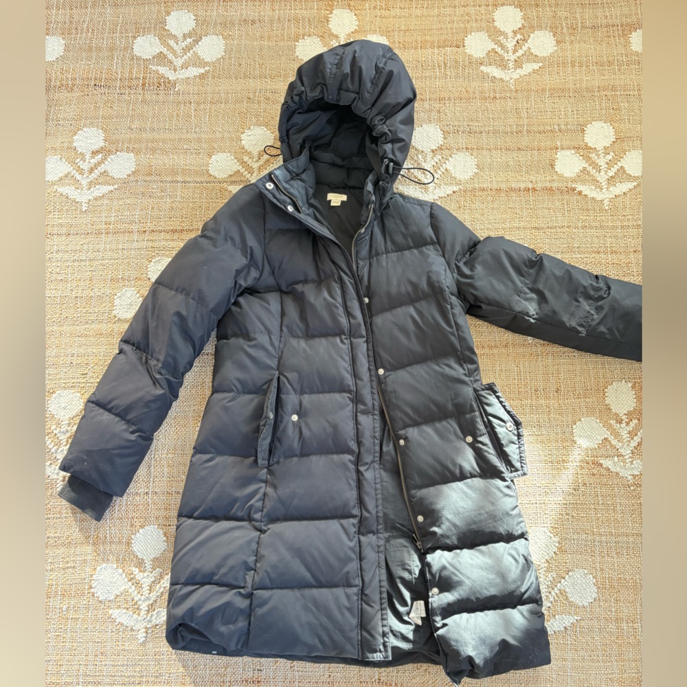 Jcrew Women's Black Puffer Coat